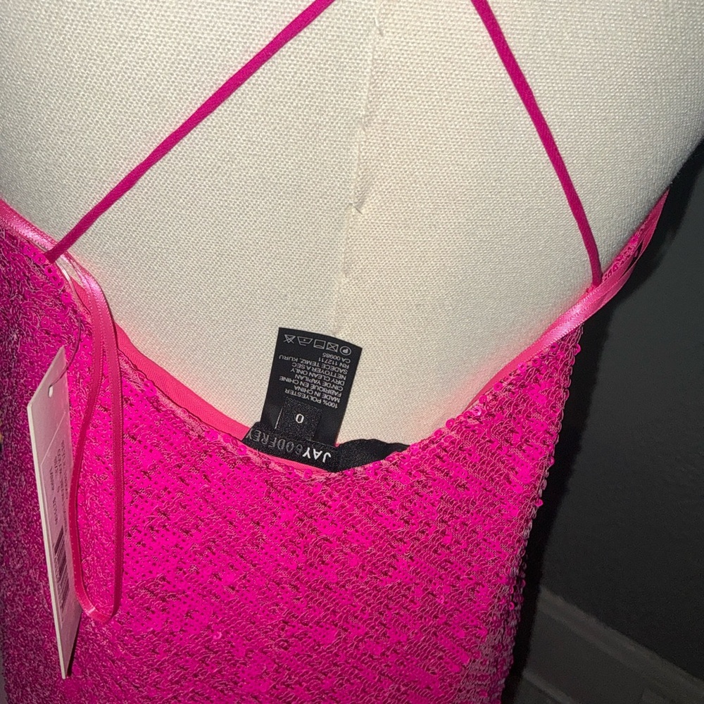 JAYGODFREY Hot Pink Sequin Mini Dress - Picture 4 of 8